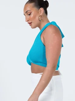 Princess Polly Kaylen Top Teal Discount