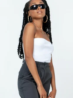 Princess Polly Keala Strapless Bodysuit  White Best