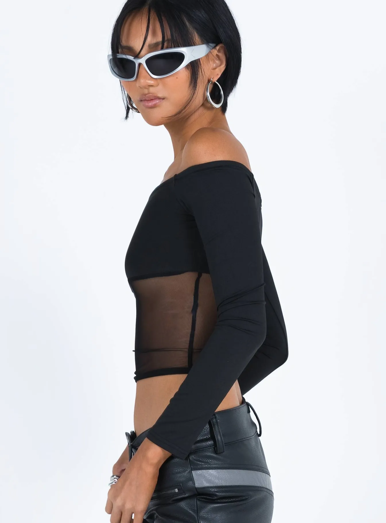 Princess Polly Keeley Off The Shoulder Top Black Best