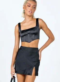 Princess Polly Keelia Mini Skirt  Black Outlet