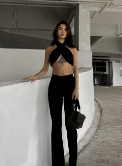Princess Polly Keiara Set  Black Hot