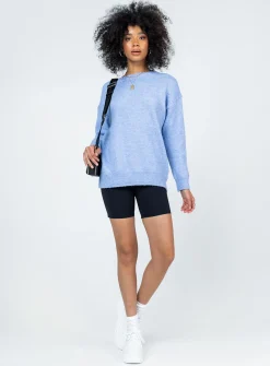 Princess Polly Kelsea Oversized Sweater  Blue Cheap