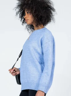 Princess Polly Kelsea Oversized Sweater  Blue Cheap