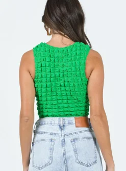 Princess Polly Kendrick Top  Green Outlet