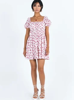 Princess Polly Kenny Mini Dress  Pink Floral Best