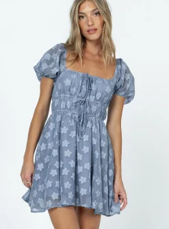 Princess Polly Kenny Mini Dress  Blue Cheap