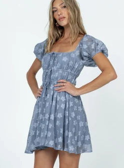 Princess Polly Kenny Mini Dress Blue Cheap