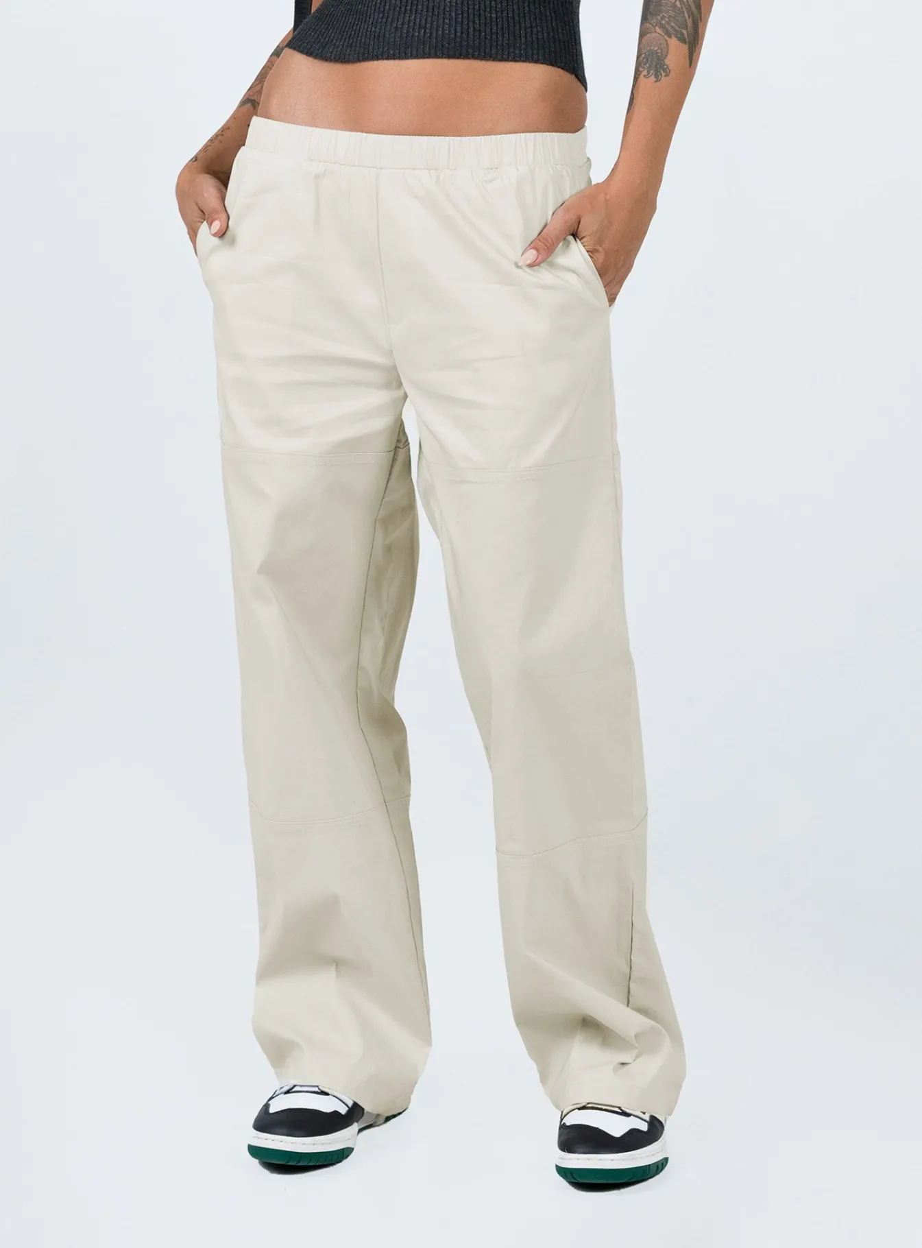 Princess Polly Kent Parachute Pants Beige Best Sale