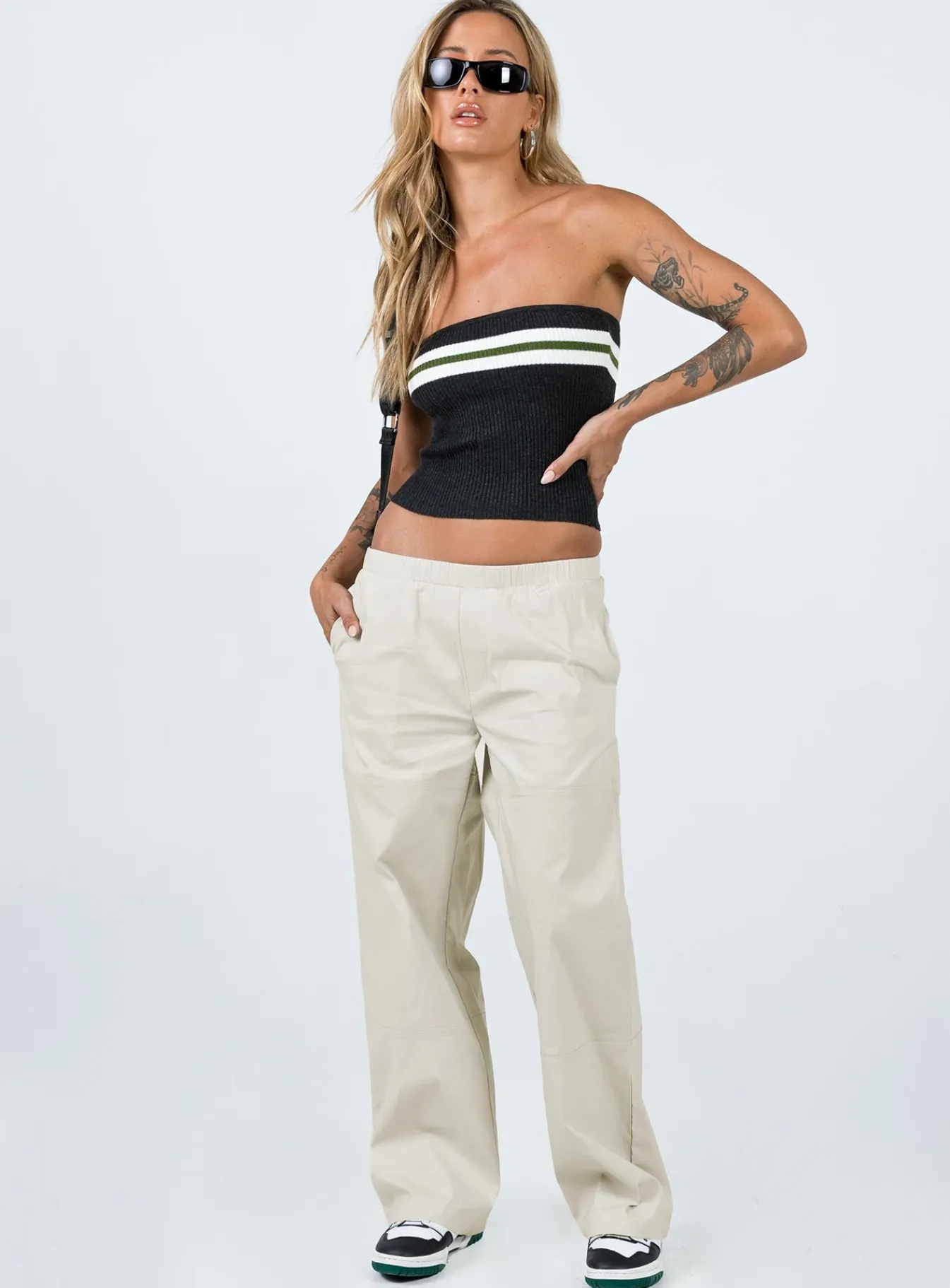 Princess Polly Kent Parachute Pants Beige Best Sale