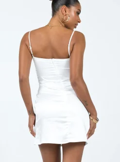 Princess Polly Kenzie Mini Dress  White Flash Sale