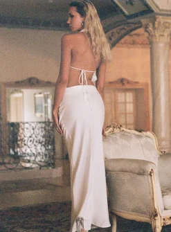 Princess Polly Keylan Cowl Neck Maxi Dress White Shop
