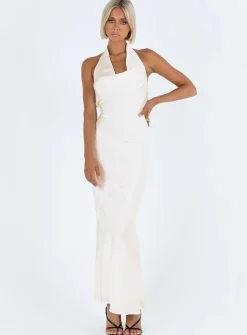 Princess Polly Keylan Cowl Neck Maxi Dress White Shop