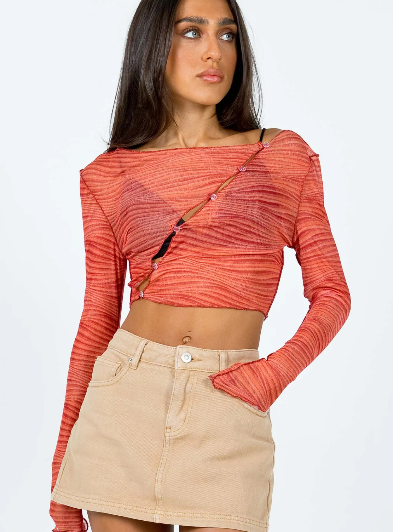 Princess Polly Keziah Top Orange Flash Sale