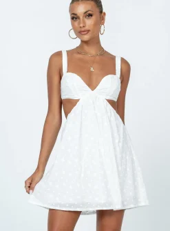 Princess Polly Khalia Mini Dress  White Sale