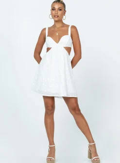 Princess Polly Khalia Mini Dress  White Sale