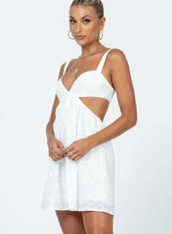 Princess Polly Khalia Mini Dress  White Sale