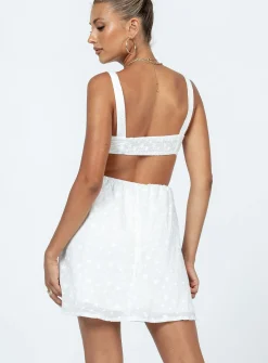Princess Polly Khalia Mini Dress  White Sale