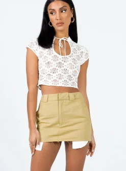 Princess Polly Kiaana Mini Skirt Beige Fashion