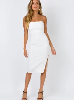Princess Polly Kiana Midi Dress  White Hot