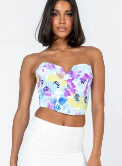 Princess Polly Kianni Strapless Top  Blue Online