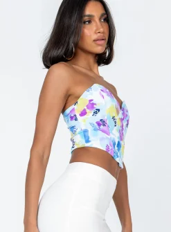 Princess Polly Kianni Strapless Top  Blue Online