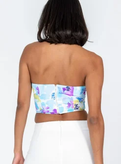 Princess Polly Kianni Strapless Top  Blue Online