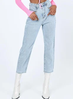 Princess Polly Kibrya Momjeans   Denim Flash Sale