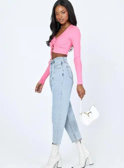 Princess Polly Kibrya Momjeans   Denim Flash Sale