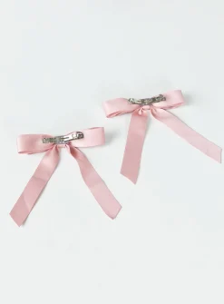 Princess Polly Kinski Hair Bow Pack  Pink Hot