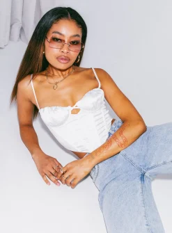 Princess Polly Kirby Top  White Cheap