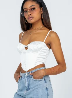Princess Polly Kirby Top  White Cheap