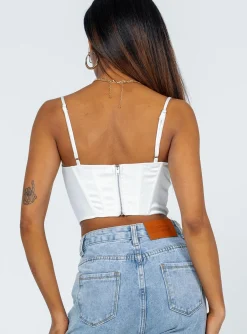 Princess Polly Kirby Top  White Cheap