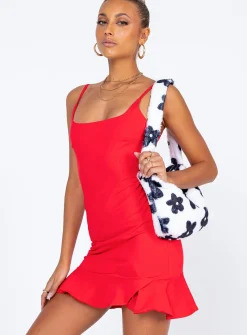 Princess Polly Kiribati Mini Dress  Red Clearance
