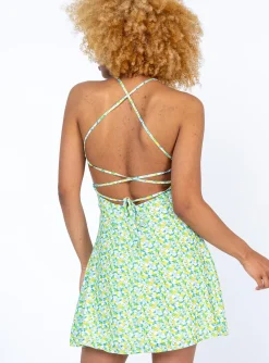 Princess Polly Klaire Mini Dress Green Shop