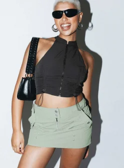 Princess Polly Knightley Cargo Mini Skirt  Khaki Best Sale