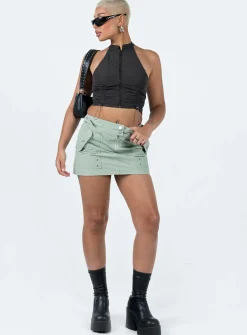 Princess Polly Knightley Cargo Mini Skirt Khaki Best Sale