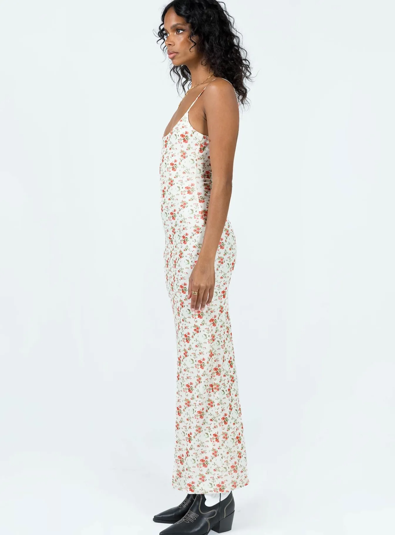 Princess Polly Knox Maxi Dress Beige Floral Hot