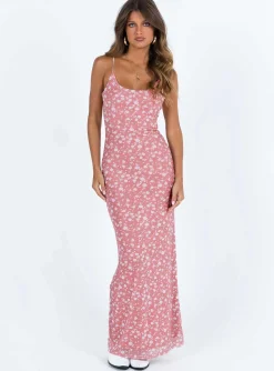 Princess Polly Knox Maxi Dress  Pink Floral Outlet