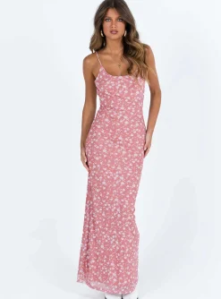 Princess Polly Knox Maxi Dress  Pink Floral Outlet