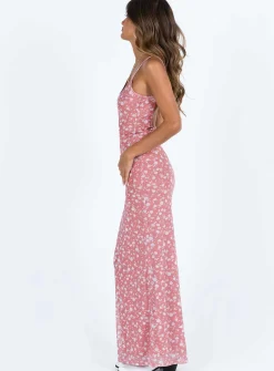 Princess Polly Knox Maxi Dress  Pink Floral Outlet