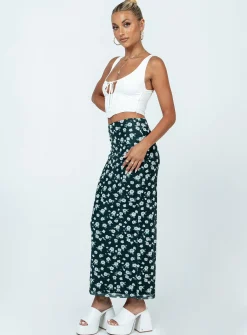 Princess Polly Knox Maxi Skirtfloral Black Cheap