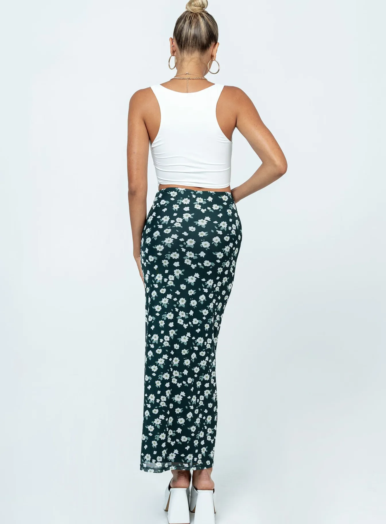 Princess Polly Knox Maxi Skirtfloral Black Cheap