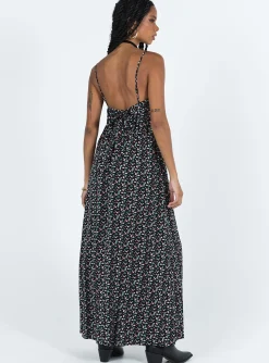 Princess Polly Koko Maxi Dress  Black Floral Flash Sale