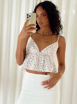 Princess Polly Koko Topfloral   White Fashion