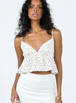 Princess Polly Koko Topfloral   White Fashion