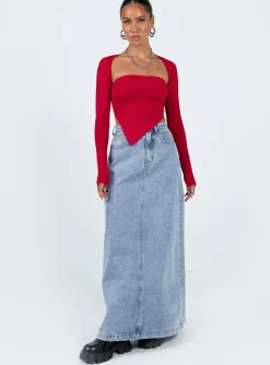 Princess Polly Koslo Bolero Top  Red Flash Sale