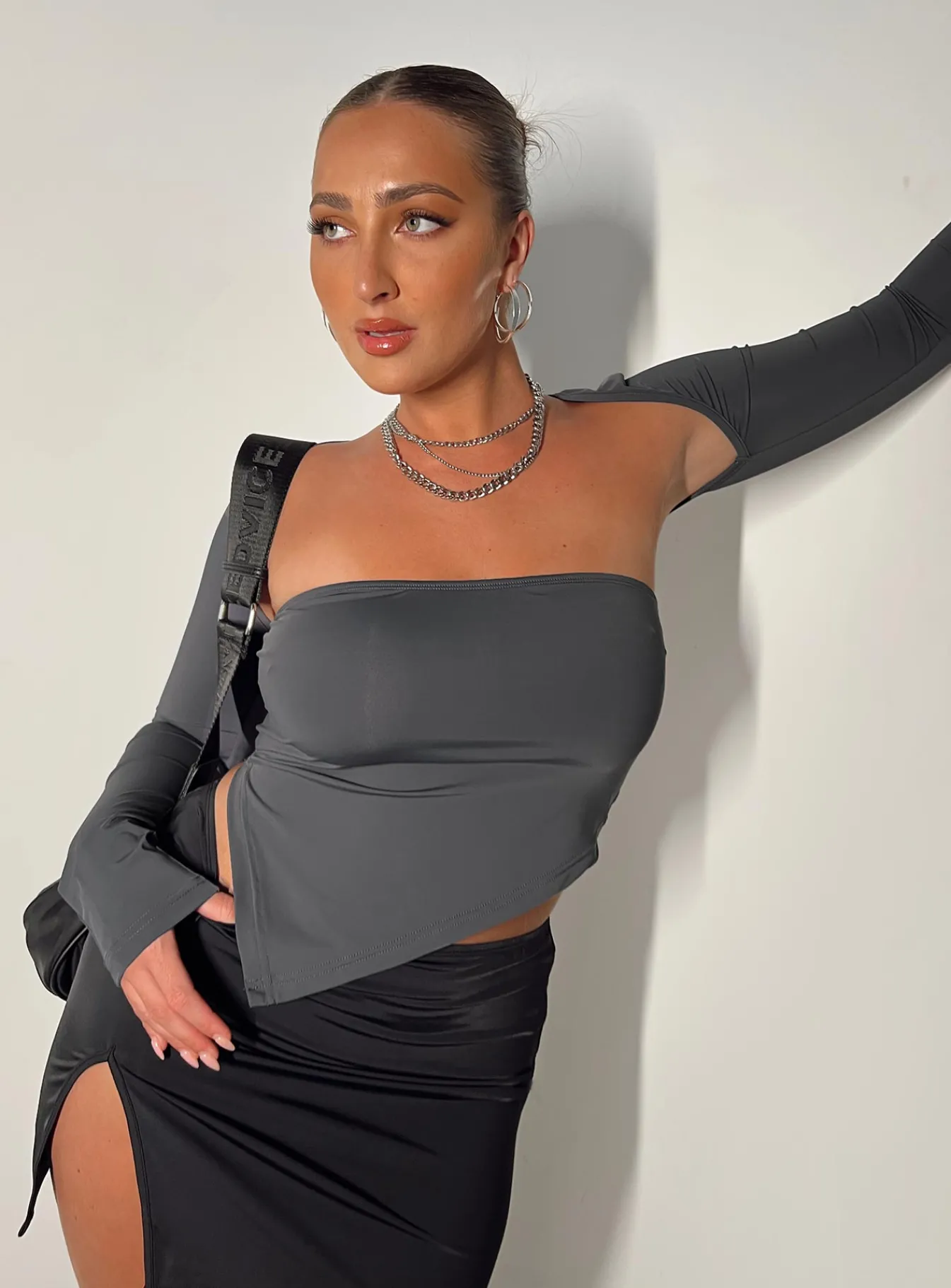 Princess Polly Koslo Bolero Top Slate New