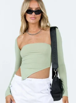 Princess Polly Koslo Bolero Top  Sage Clearance