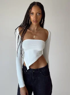 Princess Polly Koslo Bolero Top  White Hot