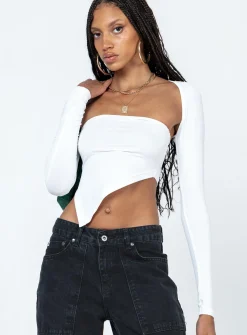 Princess Polly Koslo Bolero Top  White Hot